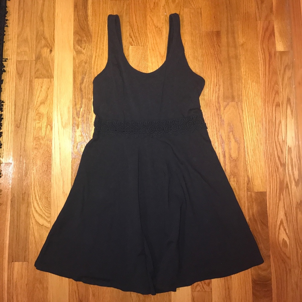 Black fit and flare dress